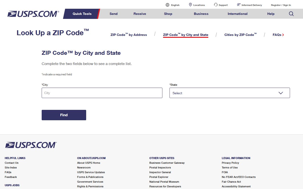 USPS city and state ZIP lookup for Cartersville